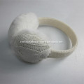 Ladies White Cable Knitted Ear Muff